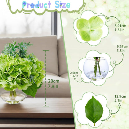White Magnolia Artificial Flowers with Vase Fake Magnolia Flowers Indoor Real Touch Flowers with Faux Water for Home Decor Centerpieces for Tables