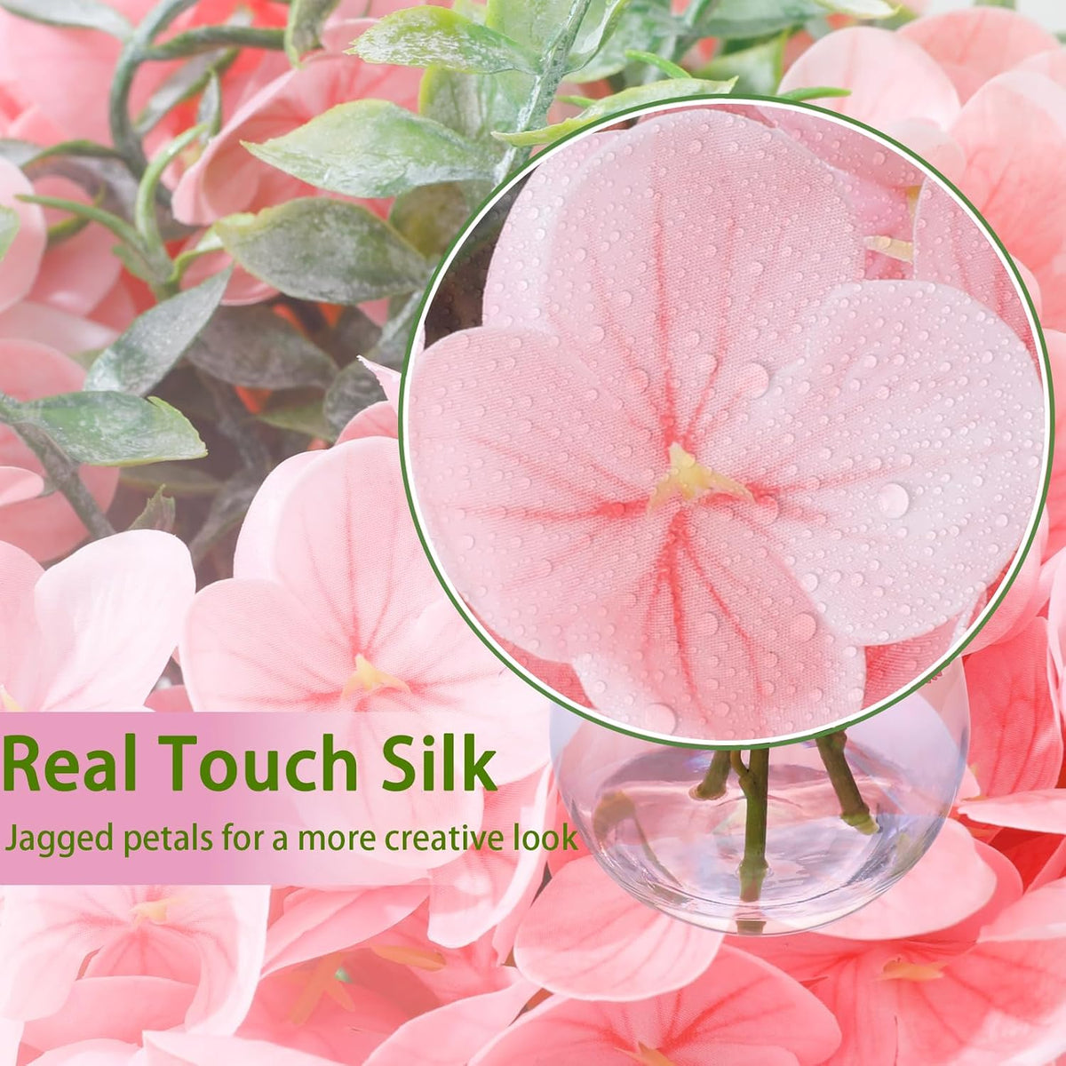 White Magnolia Artificial Flowers with Vase Fake Magnolia Flowers Indoor Real Touch Flowers with Faux Water for Home Decor Centerpieces for Tables