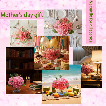 White Magnolia Artificial Flowers with Vase Fake Magnolia Flowers Indoor Real Touch Flowers with Faux Water for Home Decor Centerpieces for Tables
