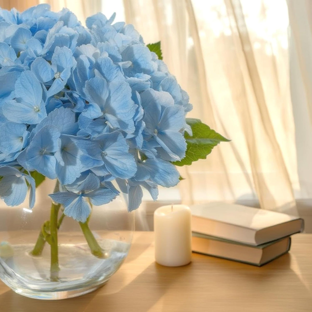 White Magnolia Artificial Flowers with Vase Fake Magnolia Flowers Indoor Real Touch Flowers with Faux Water for Home Decor Centerpieces for Tables