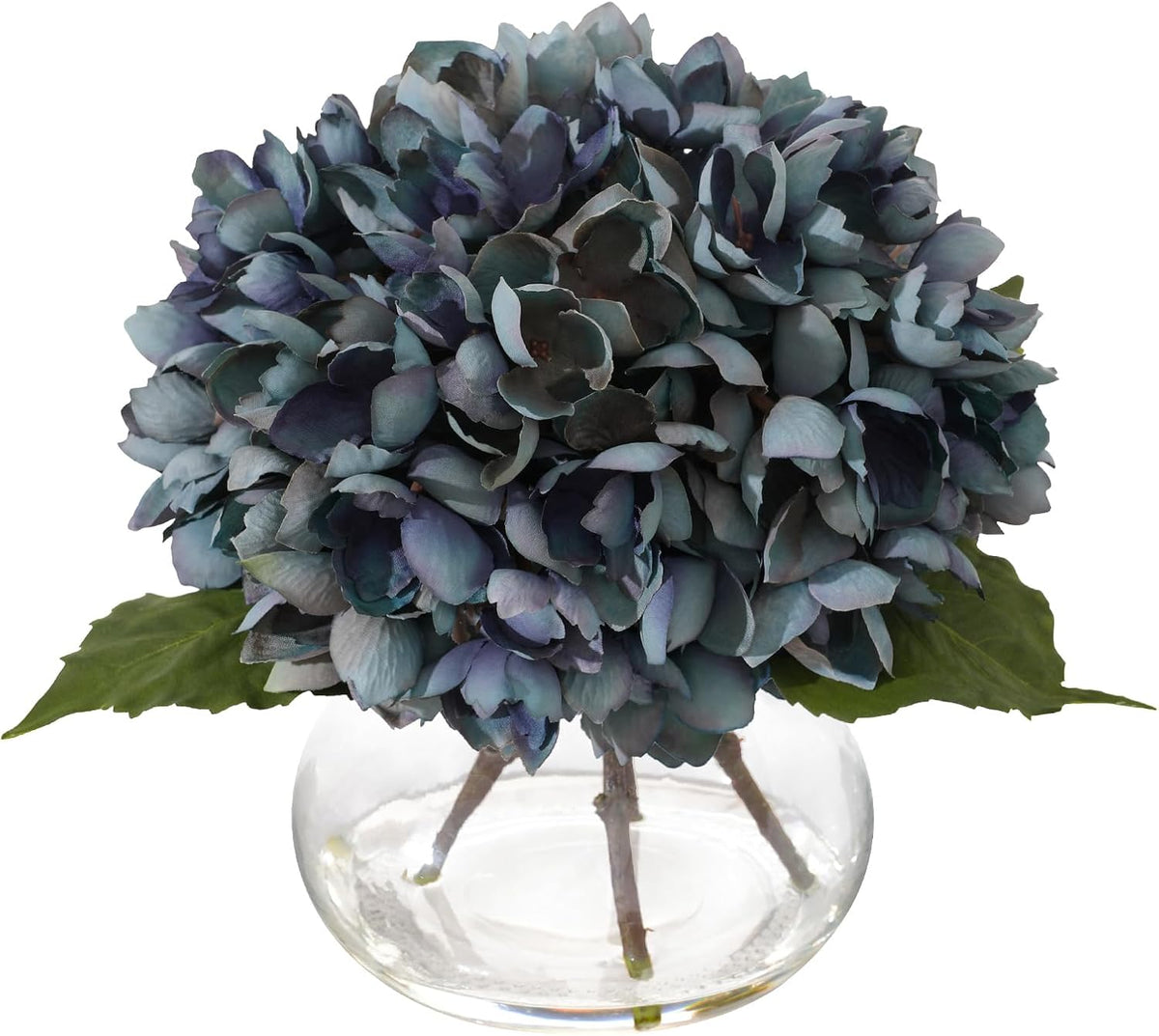 White Magnolia Artificial Flowers with Vase Fake Magnolia Flowers Indoor Real Touch Flowers with Faux Water for Home Decor Centerpieces for Tables