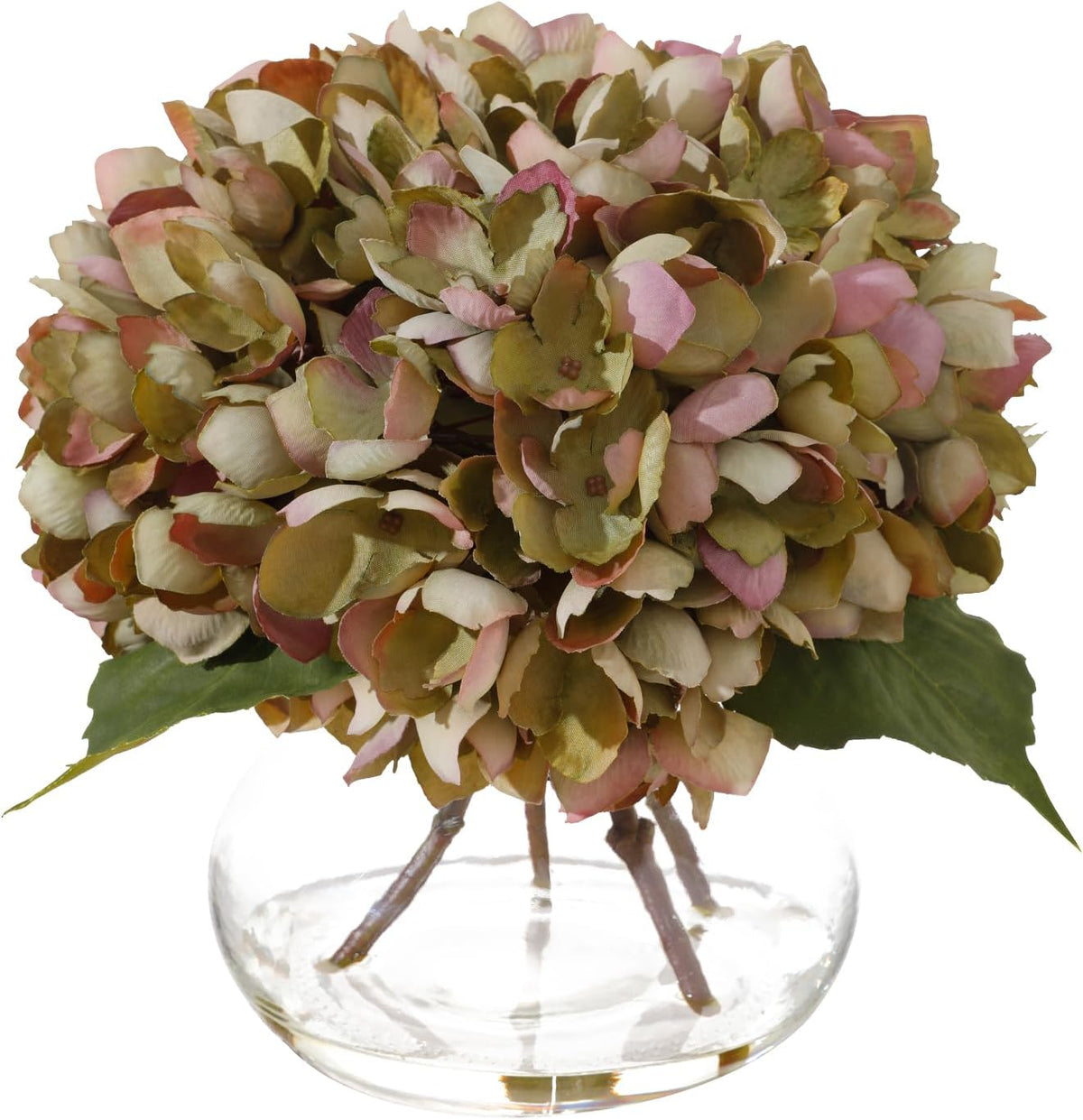 White Magnolia Artificial Flowers with Vase Fake Magnolia Flowers Indoor Real Touch Flowers with Faux Water for Home Decor Centerpieces for Tables