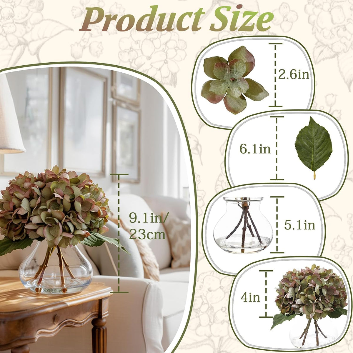 White Magnolia Artificial Flowers with Vase Fake Magnolia Flowers Indoor Real Touch Flowers with Faux Water for Home Decor Centerpieces for Tables