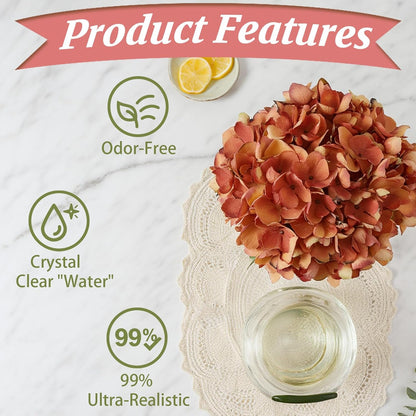 White Magnolia Artificial Flowers with Vase Fake Magnolia Flowers Indoor Real Touch Flowers with Faux Water for Home Decor Centerpieces for Tables
