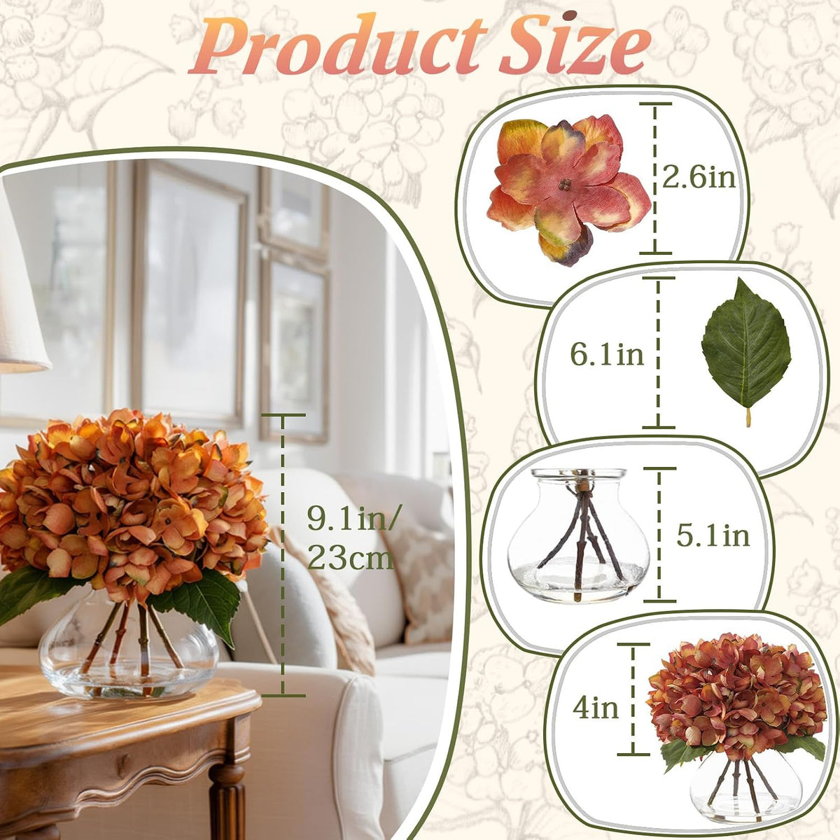 White Magnolia Artificial Flowers with Vase Fake Magnolia Flowers Indoor Real Touch Flowers with Faux Water for Home Decor Centerpieces for Tables