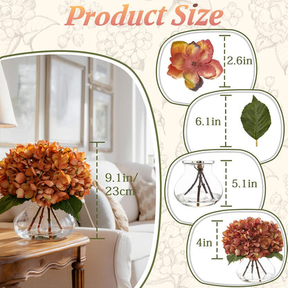 White Magnolia Artificial Flowers with Vase Fake Magnolia Flowers Indoor Real Touch Flowers with Faux Water for Home Decor Centerpieces for Tables