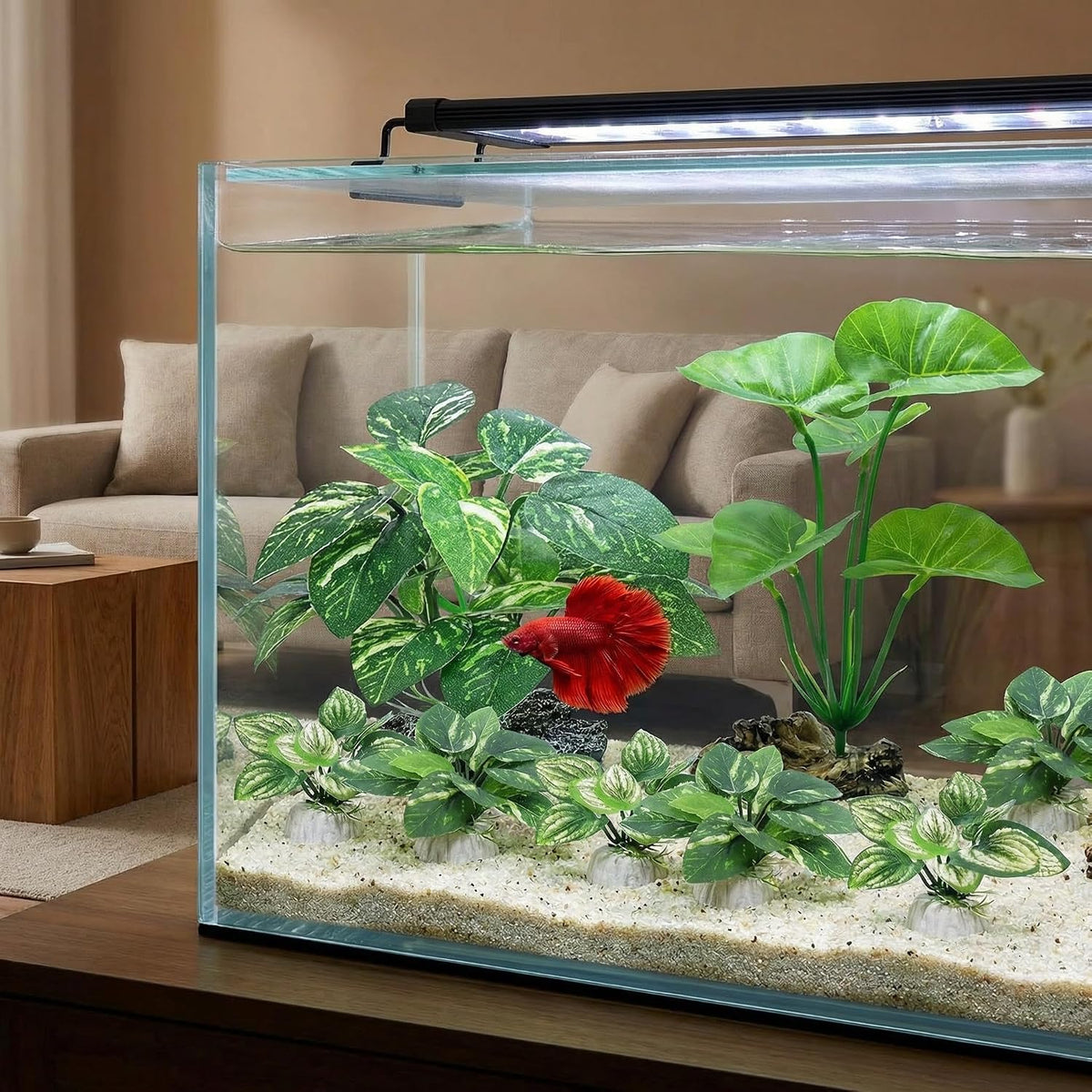 10 PCS Aquarium Decorations Silk Aquarium Plants Betta Fish Tank Decor