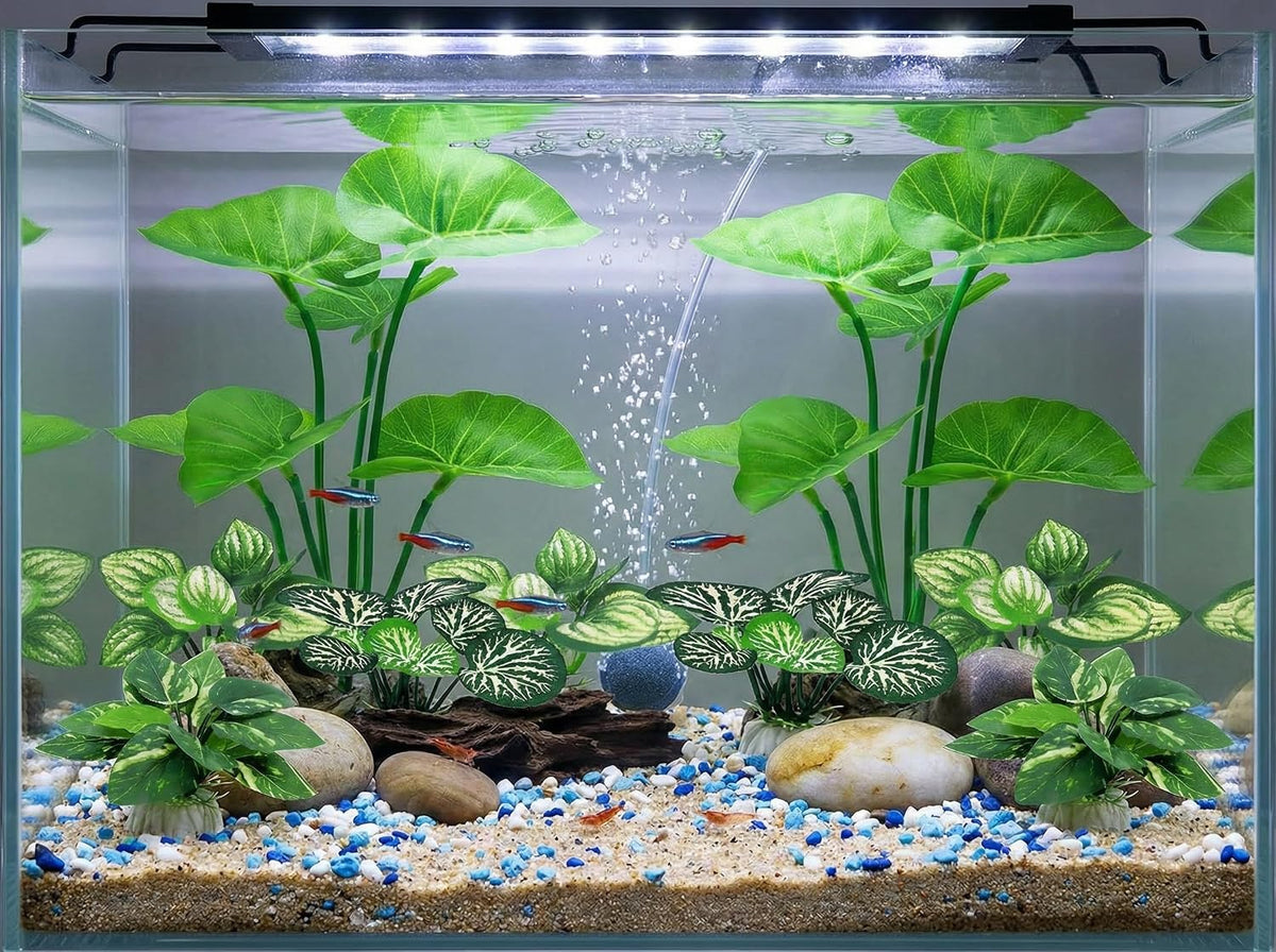 10 PCS Aquarium Decorations Silk Aquarium Plants Betta Fish Tank Decor
