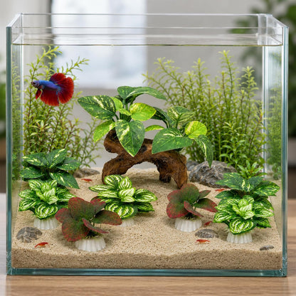 10 PCS Aquarium Decorations Silk Aquarium Plants Betta Fish Tank Decor