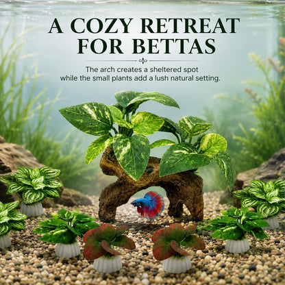 10 PCS Aquarium Decorations Silk Aquarium Plants Betta Fish Tank Decor
