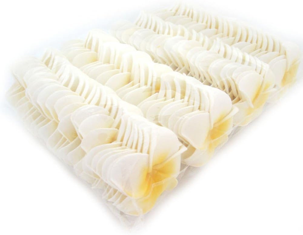 100Pcs White Foam Hawaiian Frangipani Artificial Plumeria Flower Petals Cap Hair Hat Wreath Floral DIY Home Wedding Decoration 5cm