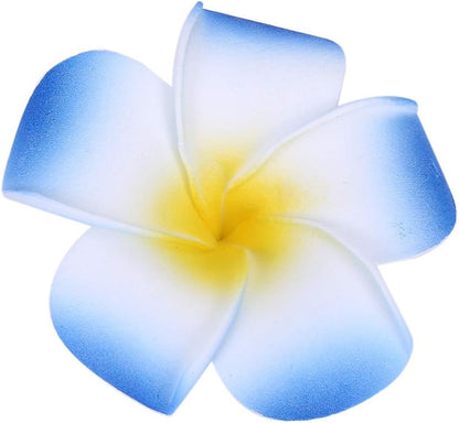 100Pcs White Foam Hawaiian Frangipani Artificial Plumeria Flower Petals Cap Hair Hat Wreath Floral DIY Home Wedding Decoration 5cm