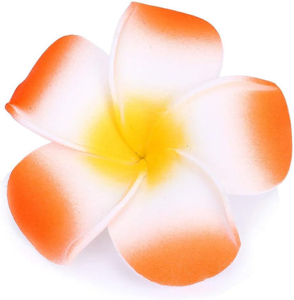 100Pcs White Foam Hawaiian Frangipani Artificial Plumeria Flower Petals Cap Hair Hat Wreath Floral DIY Home Wedding Decoration 5cm