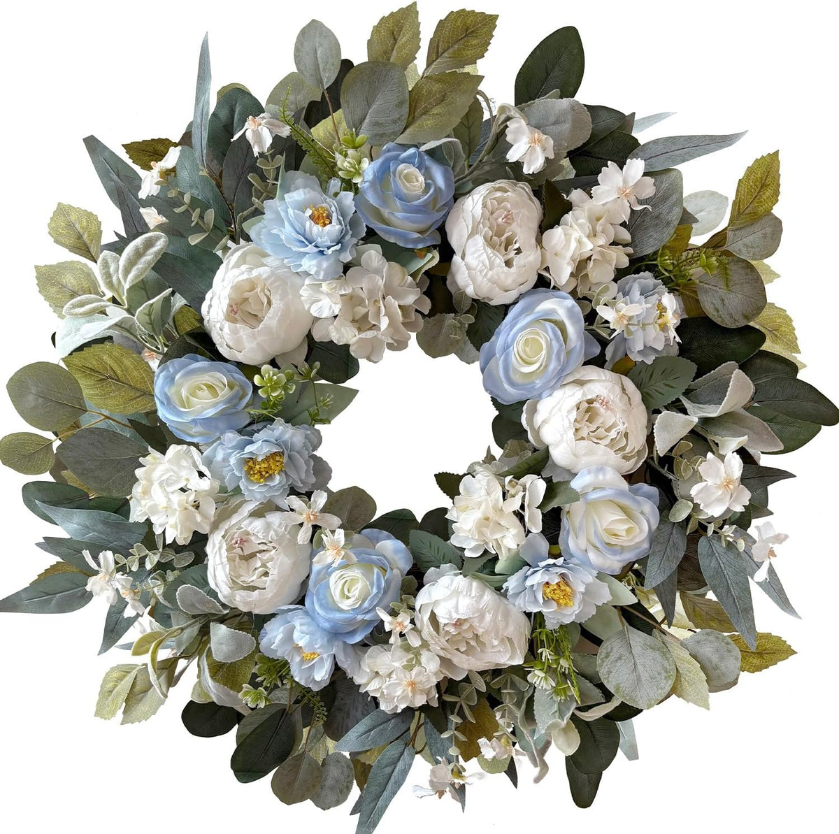 24 Inch Fall Floral Front Door Wreath Farmhouse Harvest Decor