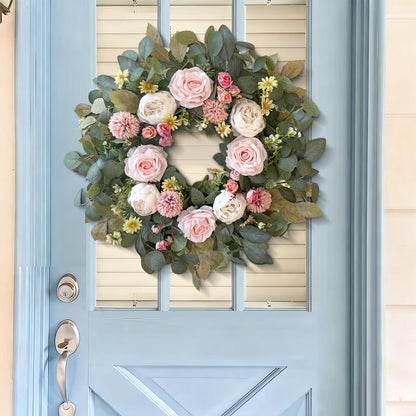 24 Inch Fall Floral Front Door Wreath Farmhouse Harvest Decor