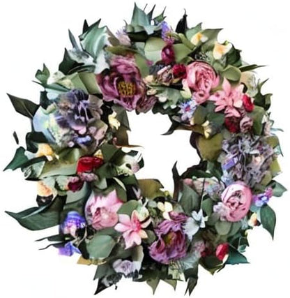 24 Inch Fall Floral Front Door Wreath Farmhouse Harvest Decor