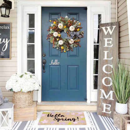 24 Inch Fall Floral Front Door Wreath Farmhouse Harvest Decor