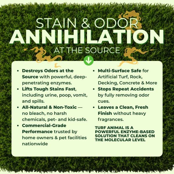 Turf Animal Pet Stain, Dog Urine & Odor Remover, 1 Gallon