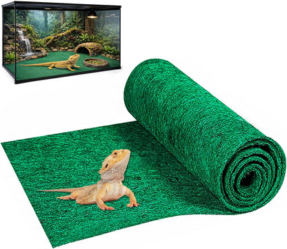 47" x 24" Large Reptile Carpet Terrarium Liner Bedding Reptile Substrate Mat Tank Accessories for Bearded Dragon Snake Lizard Tortoise Leopard Gecko (Grey)