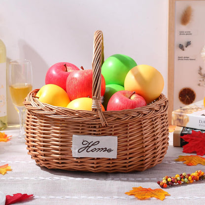 48 Pcs Red Green Yellow Artificial Apples Fake Plastic Fruit Bulk