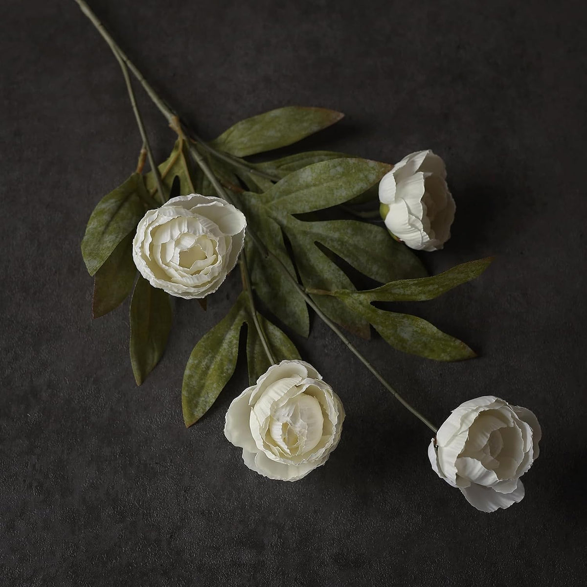 6 Pcs 27" Artificial Peony Silk Flower Stems for Vase Decor(Cream)