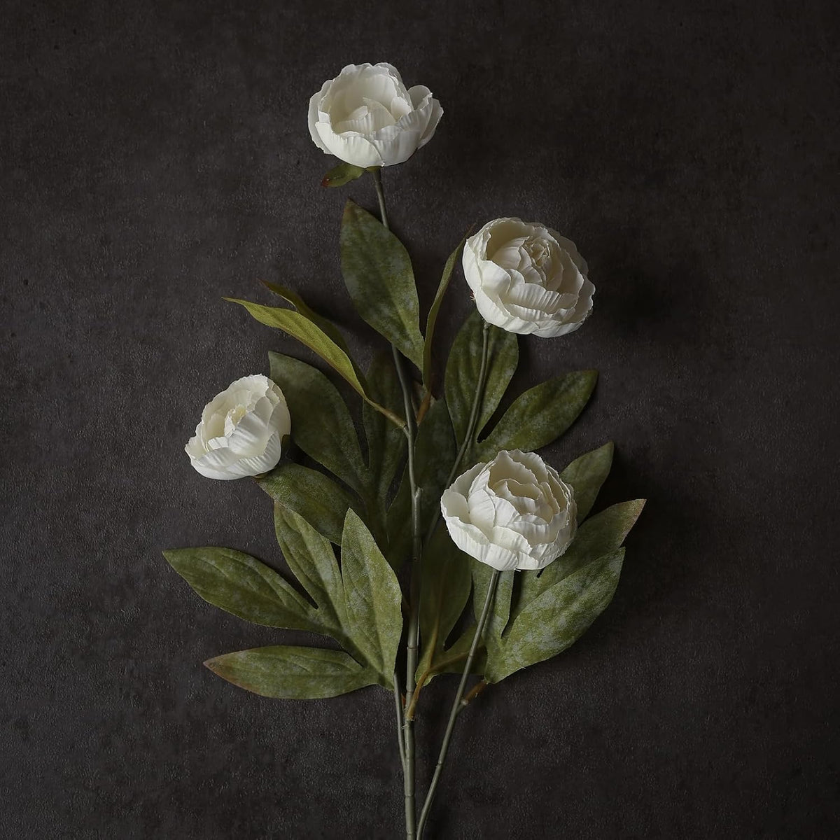 6 Pcs 27" Artificial Peony Silk Flower Stems for Vase Decor(Cream)