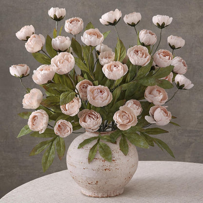 6 Pcs 27" Artificial Peony Silk Flower Stems for Vase Decor(Cream)