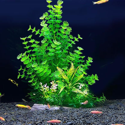 2 pcs Aquarium Decor Plants 21 Inches Extra Large Artificial Plastic Fish Tank Plants with Flowers, Tall Fish Tank Decoration for Betta Fish Tank