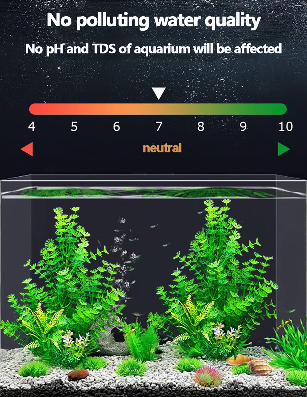 2 pcs Aquarium Decor Plants 21 Inches Extra Large Artificial Plastic Fish Tank Plants with Flowers, Tall Fish Tank Decoration for Betta Fish Tank