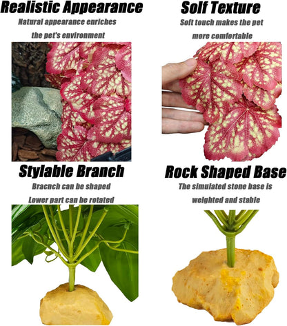 Fake Reptile Plants for Terrarium,Habitat Decor,Artifical Plant