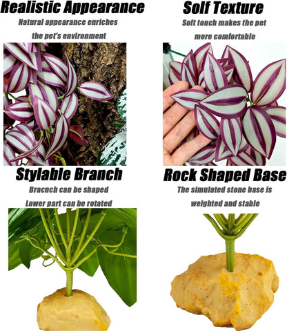 Fake Reptile Plants for Terrarium,Habitat Decor,Artifical Plant
