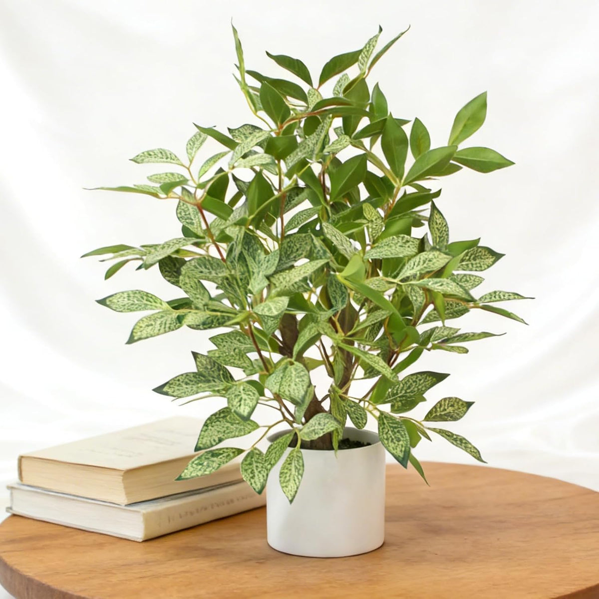 Artificial Lemon Potted Plant, 18" Indoor Fake Lemon Tree Greenery in Pot Faux Green Plants Lemon Tree Branches Stems for Kitchen Office Living Room Balcony Home Decor