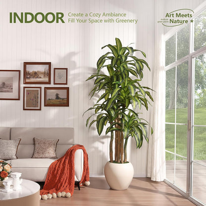 8ft Dracaena Artificial Plant Indoor with Planter