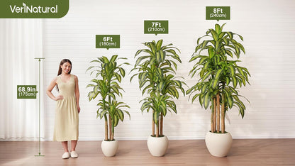 8ft Dracaena Artificial Plant Indoor with Planter