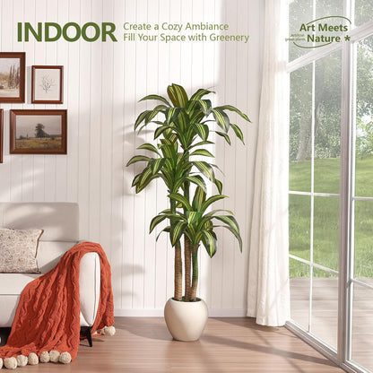 8ft Dracaena Artificial Plant Indoor with Planter