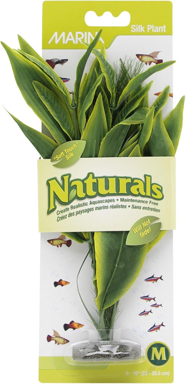 Naturals, Green Dracena Silk Plant, Large Fish Tank Decoration, PP96