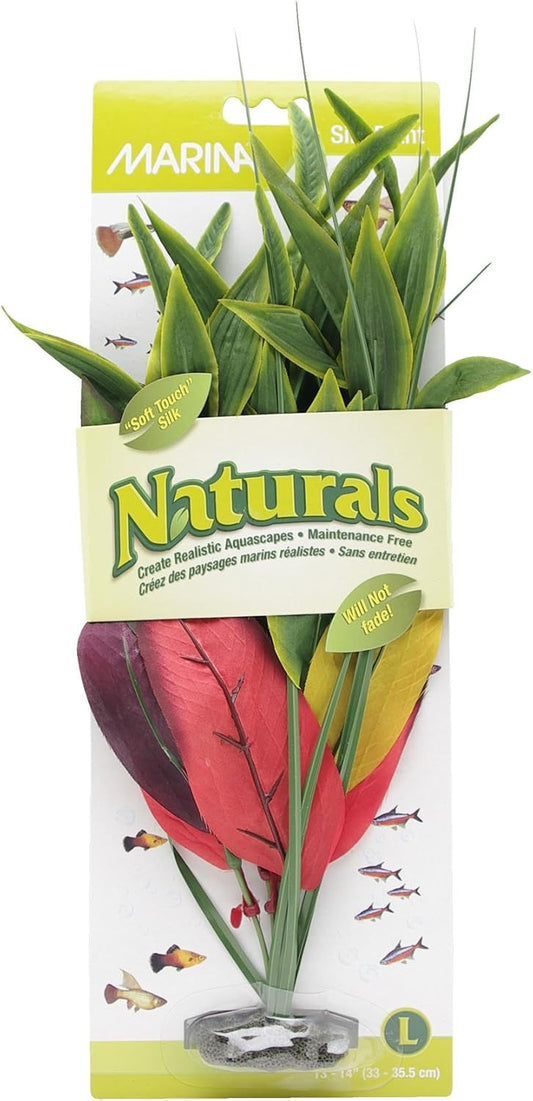 Naturals, Green Dracena Silk Plant, Large Fish Tank Decoration, PP96
