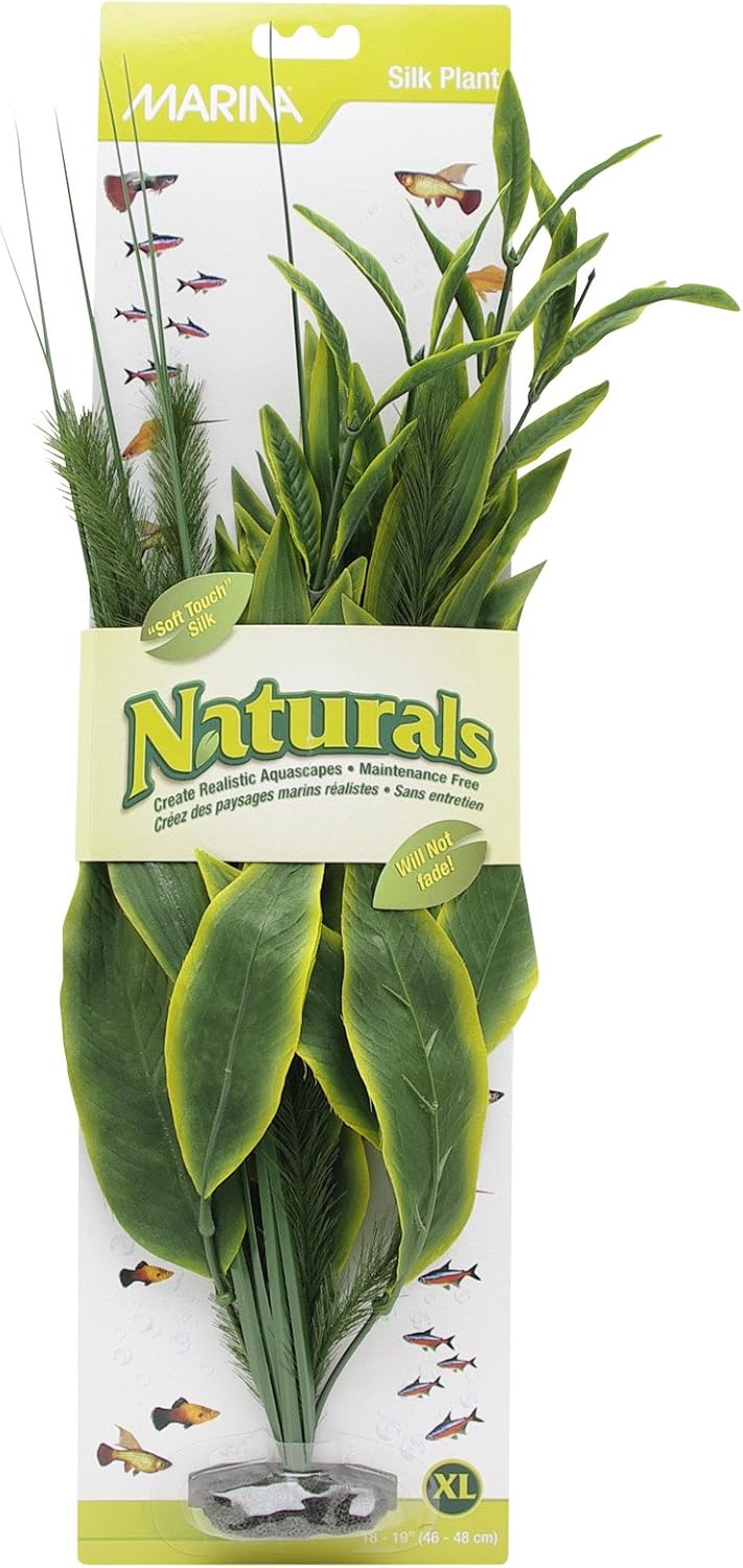 Naturals, Green Dracena Silk Plant, Large Fish Tank Decoration, PP96