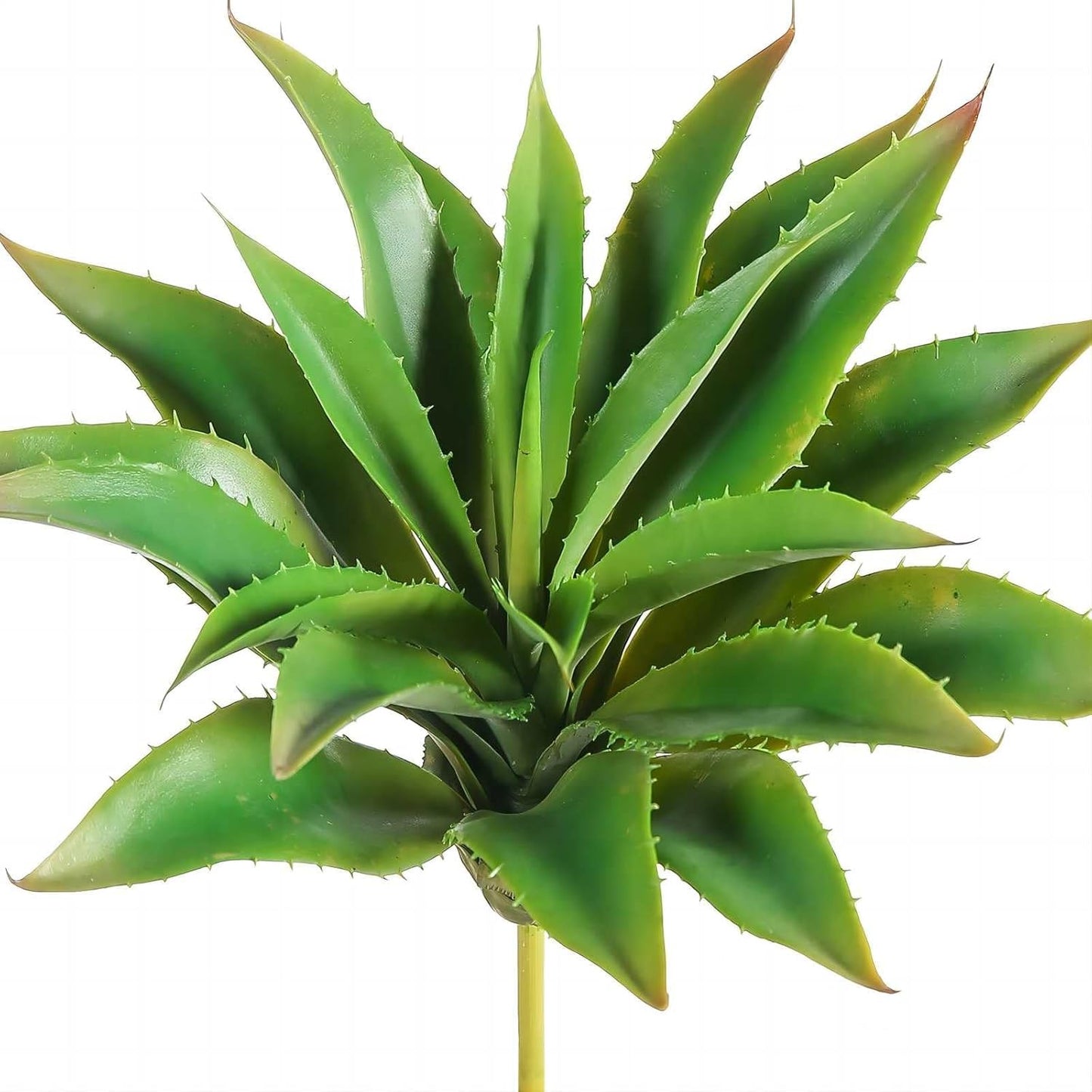 JUSTOYOU Large Artificial Succulents Aloe Plants Real Touch Fake Flowers Unpotted for Home Wedding Festival Arrangement (1, Green-Red)
