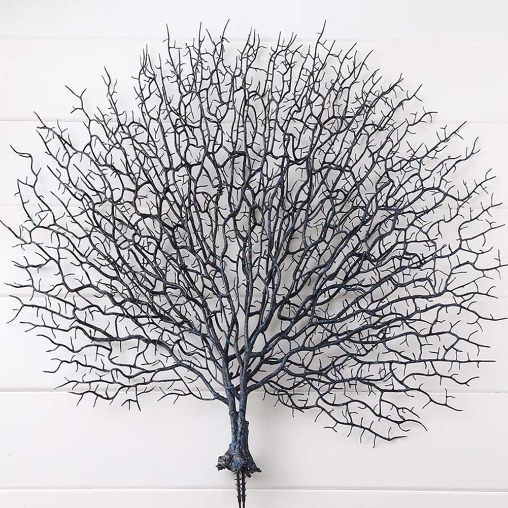 Artificial Coral -Simulation Plastic Coral Branches Ornaments -Home Decoration -Crafts Peacock Fan Shape -Landscape Fish Tank Ornament
