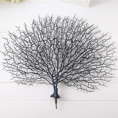 Artificial Coral -Simulation Plastic Coral Branches Ornaments -Home Decoration -Crafts Peacock Fan Shape -Landscape Fish Tank Ornament
