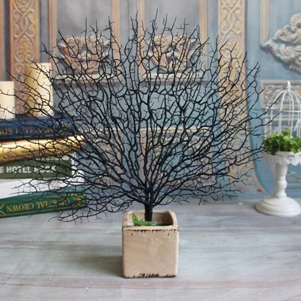 Artificial Coral -Simulation Plastic Coral Branches Ornaments -Home Decoration -Crafts Peacock Fan Shape -Landscape Fish Tank Ornament