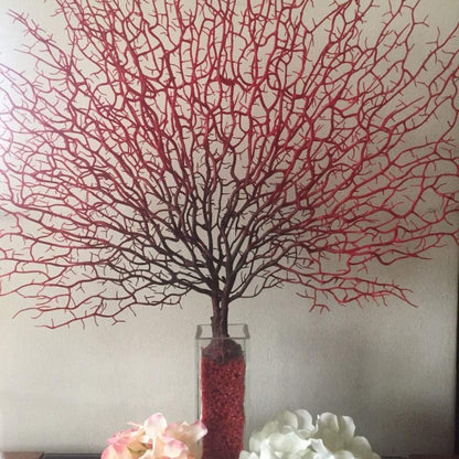 Artificial Coral -Simulation Plastic Coral Branches Ornaments -Home Decoration -Crafts Peacock Fan Shape -Landscape Fish Tank Ornament