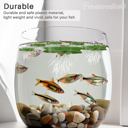 Artificial Mini Duckweed with Root Plastic Floating Fish Plants for Aquarium Tank Decor