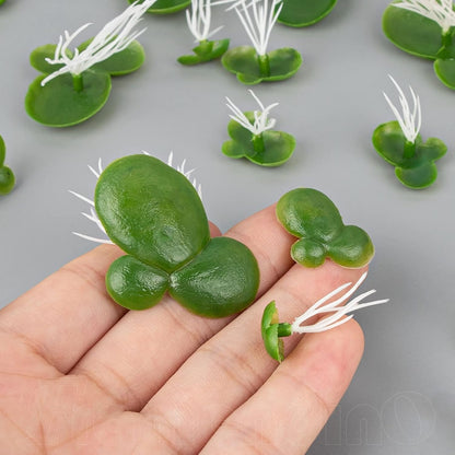 Artificial Mini Duckweed with Root Plastic Floating Fish Plants for Aquarium Tank Decor