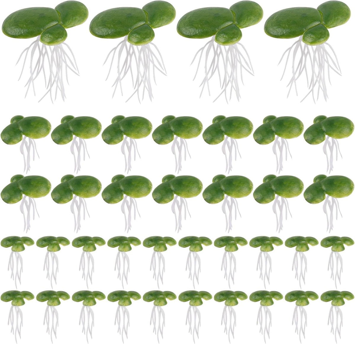 Artificial Mini Duckweed with Root Plastic Floating Fish Plants for Aquarium Tank Decor