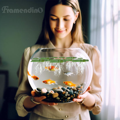 Artificial Mini Duckweed with Root Plastic Floating Fish Plants for Aquarium Tank Decor