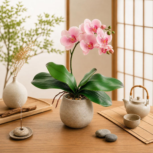 Faux Orchid Leaves Only, Greenery Stems for DIY Arrangements