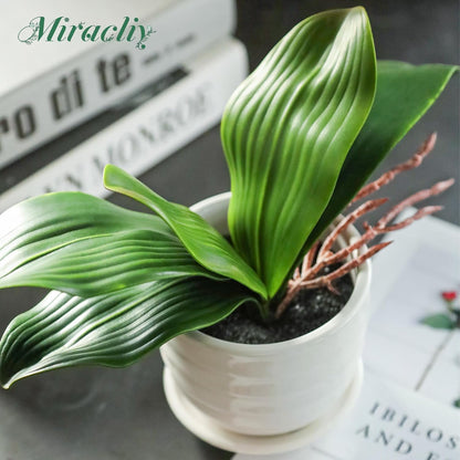 Faux Orchid Leaves Only, Greenery Stems for DIY Arrangements