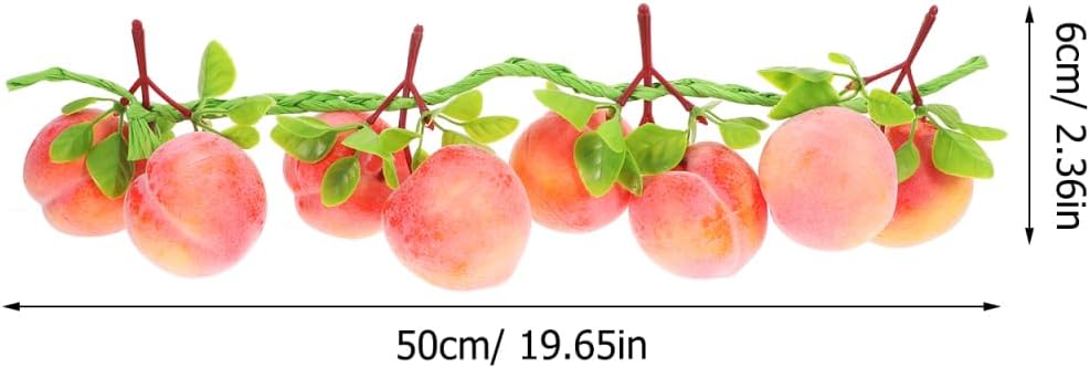 3 Pcs Artificial Peach Clusters, Realistic Fake Fruit for Home Kitchen Decor, Lifelike Faux Peaches for Photography Props, Fruit Basket Fillers & Summer Party Decoration